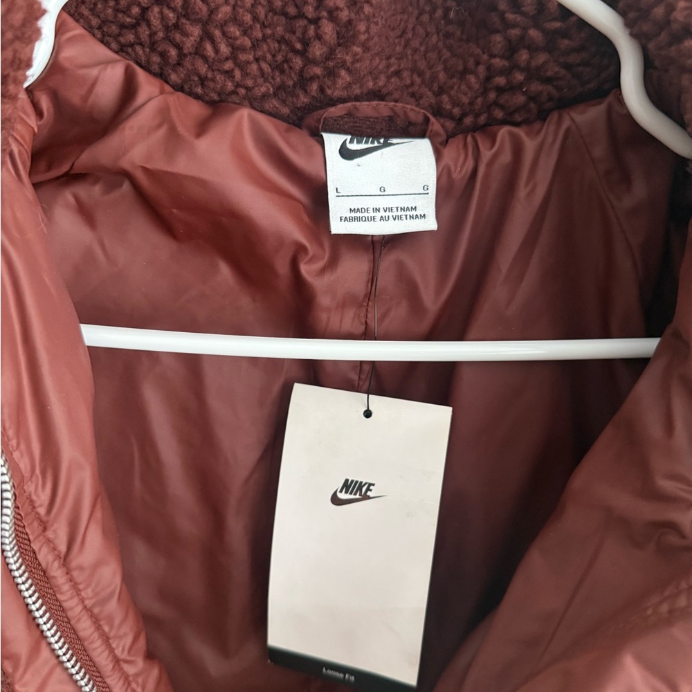 Nike Women's Brown Fleece Coat - Picture 4 of 6